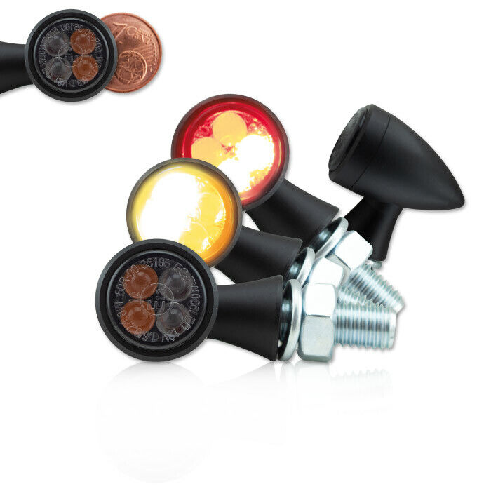SMD Micro Blinker Rücklicht Zero 3 in 1, chrom, E-geprüft Blobber