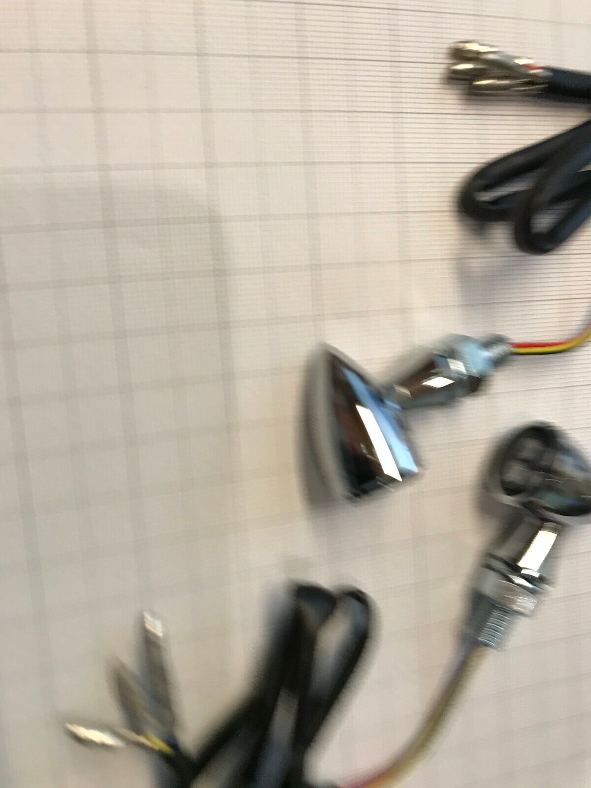 SMD LED - Blinker 3in1 mini schwarz / chrom E-geprüft f. Harley Davidson u.a.