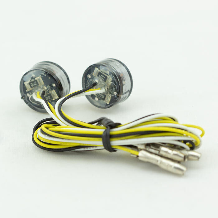 2 x SMD Einbaublinker Positionslicht vorne Zero getönt E-gepr d16x8,5mm