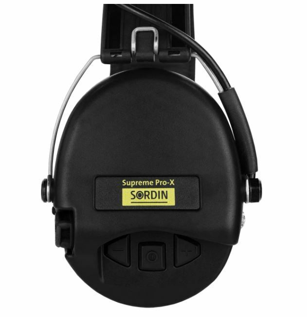 Sordin elektronischer Gehörschutz SUPREME PRO X LED SCHWARZ Lederband Gelkissen