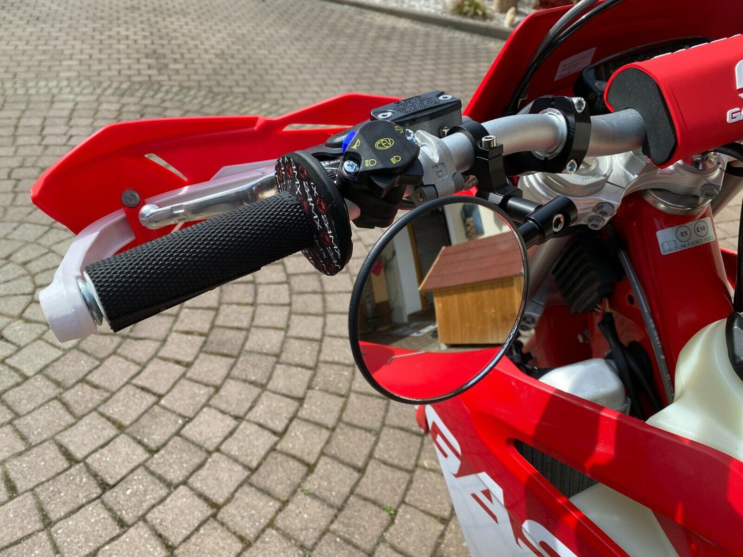 1 x Lenkerendenspiegel BERKON 8799 Supermoto Enduro Naked Bike