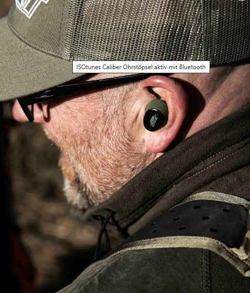 ISOtunes In-Ears Gehörschutz Ohrsstöpsel aktiv mit Bluetooth, optimal für Jäger, Sportschützen, Böllerschützen