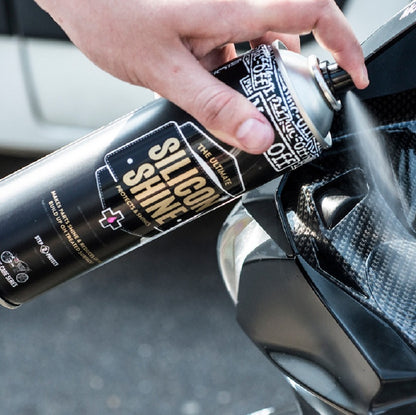 MUC-OFF Motorrad Silikon-Glanz - Spray 500 ml - Glanz auf Metall- Plastikteilen