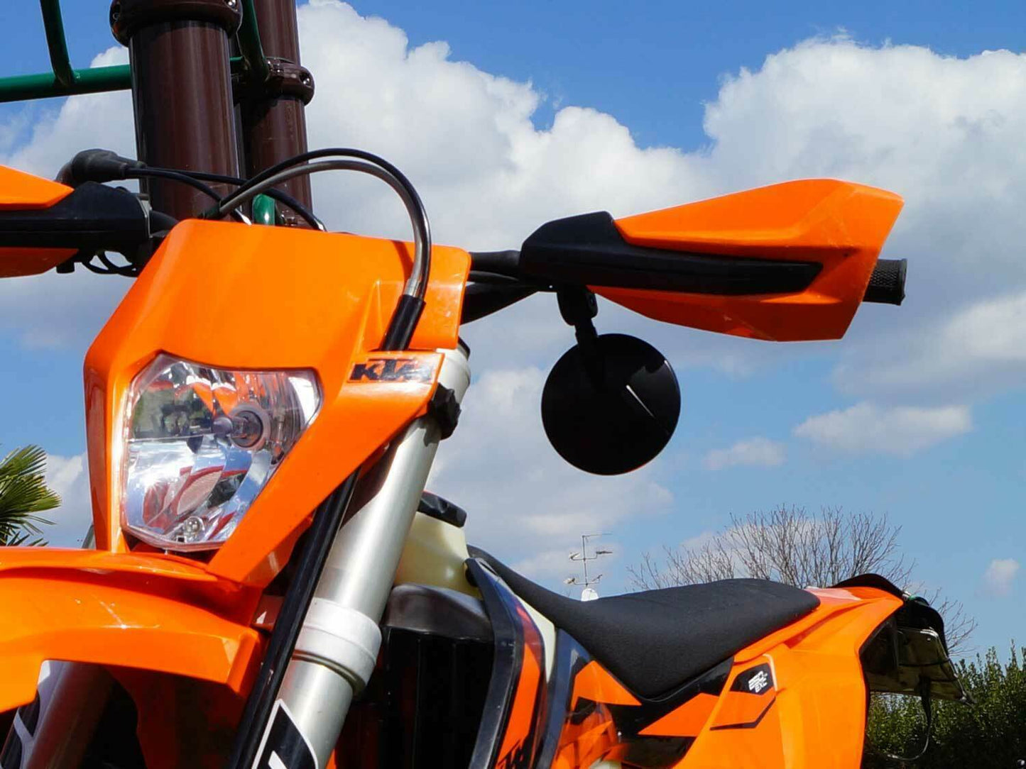 Spiegel Paar FAR Flexi schwarz E-geprüft verstellbar für 22-24 mm Enduro Lenker