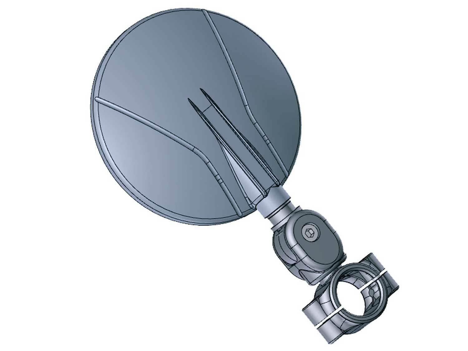 Spiegel Paar FAR Flexi schwarz E-geprüft verstellbar für 22-24 mm Enduro Lenker