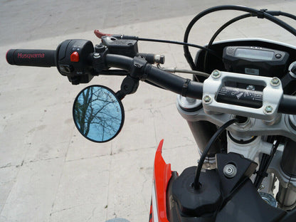 Spiegel Paar FAR Flexi schwarz E-geprüft verstellbar für 22-24 mm Enduro Lenker