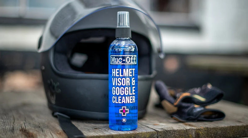 MUC-OFF Helm & Visier Reiniger, Brillenreiniger - 250ml - Sprühflasche