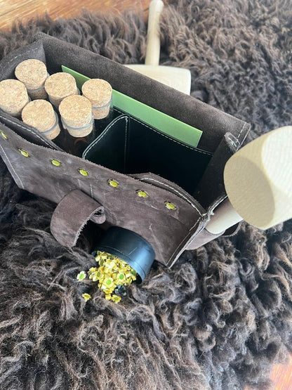 Böllertasche, Schusstasche,  Umhängetasche für Böllerschützen - Echtleder