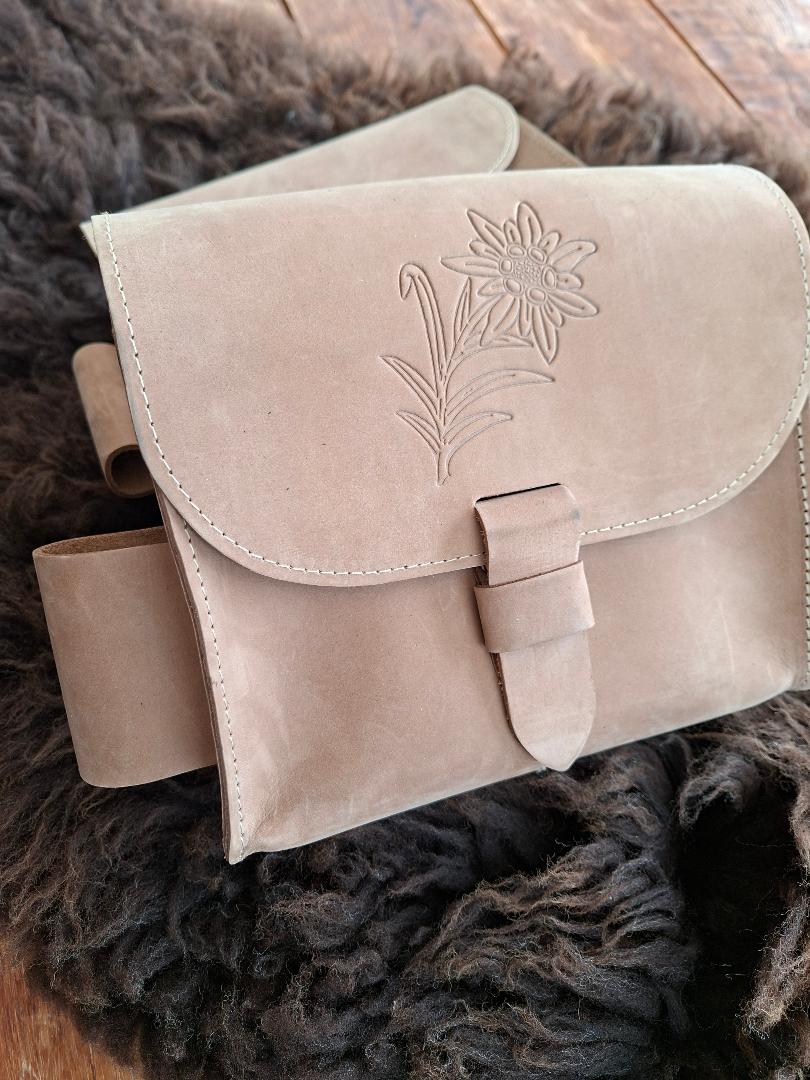 Böllertasche, Schusstasche,  Umhängetasche für Böllerschützen - Echtleder