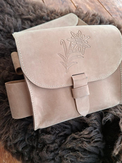 Böllertasche, Schusstasche,  Umhängetasche für Böllerschützen - Echtleder