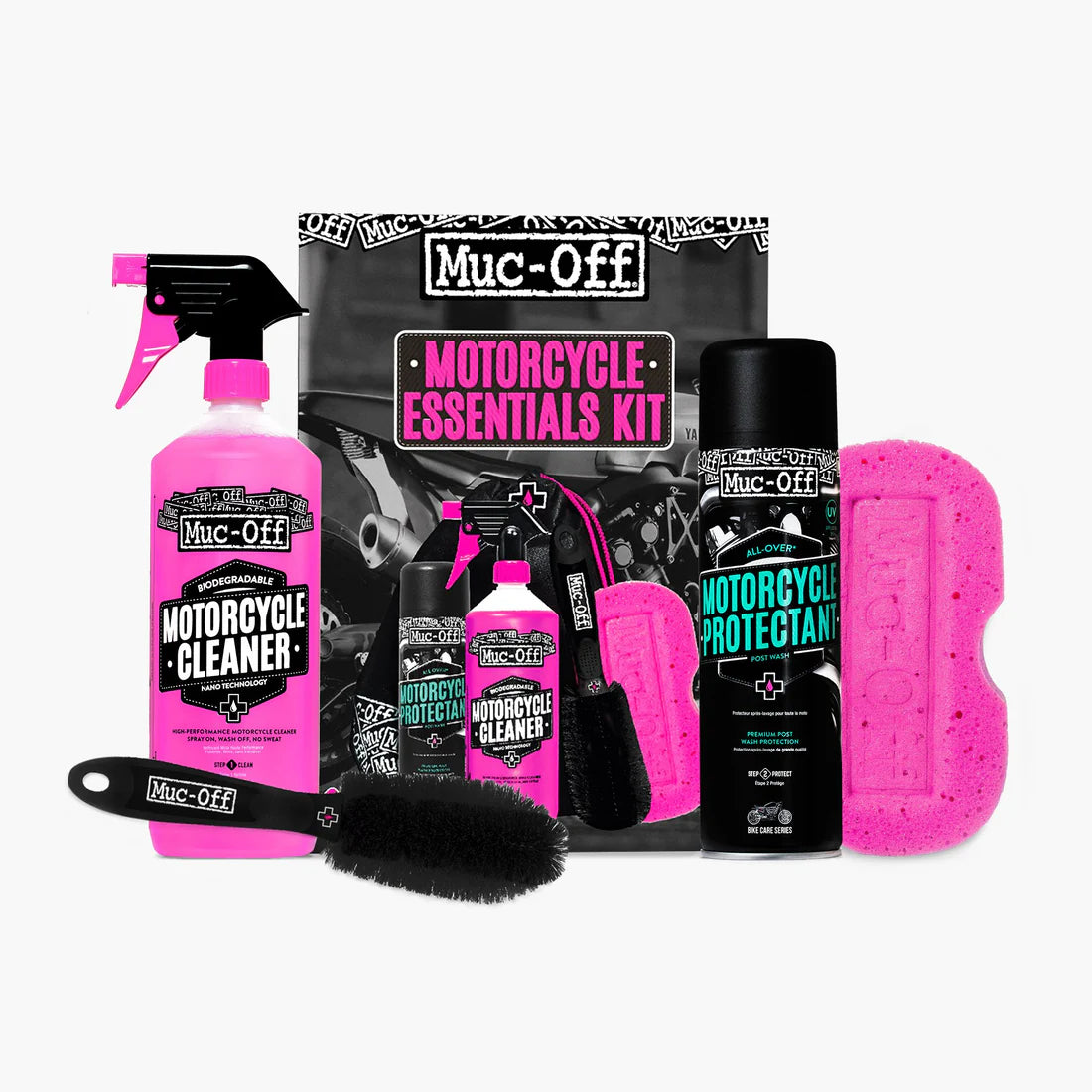 Original Muc Off Motorrad Care Essentials Pflegeset NEU