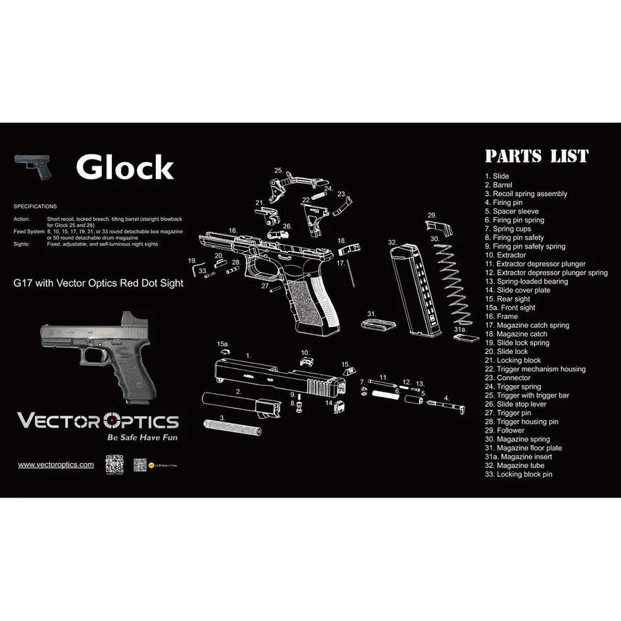 Reinigungsmatte im GLOCK-Design G17