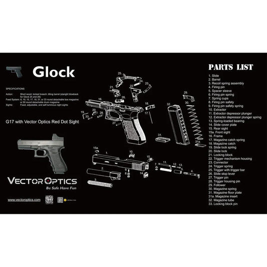 Reinigungsmatte im GLOCK-Design G17